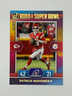 2022 Panini Donruss PATRICK MAHOMES Road to the Super Bowl #WC-PM Chiefs - Image 1