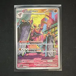 Conkeldurr 127/086 Illustration Rare Holo 140 HP Sv: Black Bolt English - Image 1