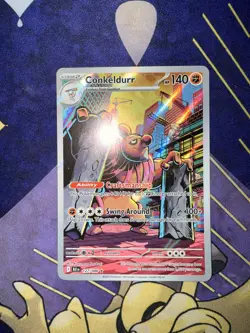 POKEMON - CONKELDURR 127/086 | BLACK BOLT | HOLO ILLUSTRATION RARE | NEAR MINT - Image 1