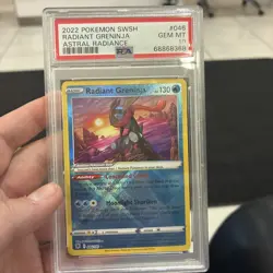 Pokemon Radiant Greninja Holo Rare Card Swsh10: Astral Radiance 046/189 PSA 10 - Image 1