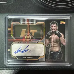 2025 Topps knockout UFC Jack Jenkins Auto Memorabilia 1/8 Bookend - Image 1