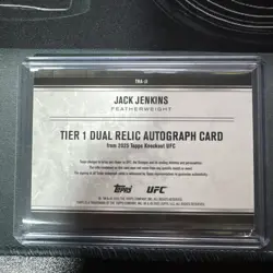 2025 Topps knockout UFC Jack Jenkins Auto Memorabilia 1/8 Bookend - Image 2