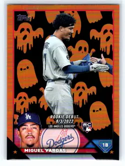 2023 Topps Update #US142 Miguel Vargas Jack O'Lantern Los Angeles Dodgers RC - Image 1