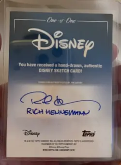 Topps 2026 Disney Pocahontas 1/1 Sketch Card Hard Signed Rich Henneman - Image 2