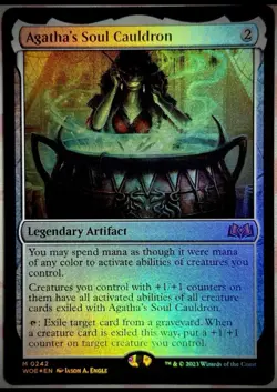 1x NM Foil Agatha's Soul Cauldron 242 Wilds of Eldraine MTG Magic the Gathering - Image 1