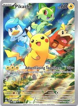 Pikachu Holo Promo SV: Scarlet & Violet Promo Cards 027 NM - Image 1