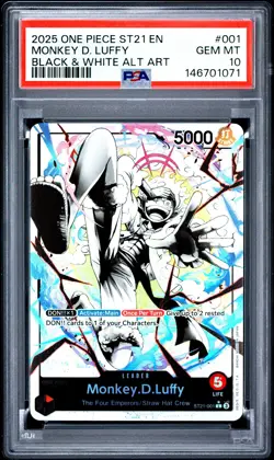 2025 ONE PIECE STARTER DECK ST21-EX GEAR 5 #001 MONKEY D. LUFFY PSA 10 - Image 1