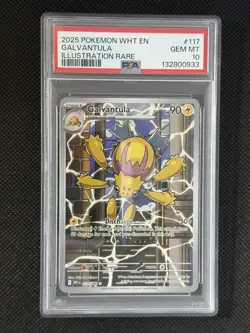 Pokemon TCG Galvantula 117/086 White Flare Illustration Rare PSA 10 Pokemon Card - Image 1