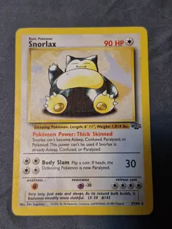 Pokemon Card - Snorlax 27/64 Unlimited Rare - Jungle - HP - Image 1