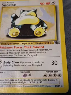Pokemon Card - Snorlax 27/64 Unlimited Rare - Jungle - HP - Image 2