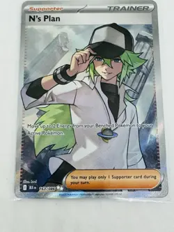 N's Plan 163/086 Ultra Rare Black Bolt Pokemon TCG NM - Image 1