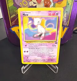 Pokemon TCG Mew 8 glossy finish 1999 50HP English WOTC - Image 1