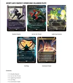 MTG Secret Lair Marvel's Spider-Man Villainous Plots Foil Preorder - Image 1
