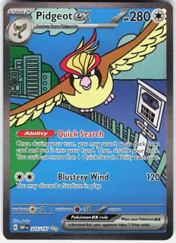 Pokemon Pidgeot ex 225/197 Obsidian Flames Pokemon Holo NM - Image 1