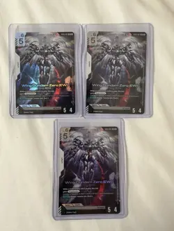 3x Gundam TCG Freedom Ascension Wing Gundam Zero (EW) GD05-067 LR - Image 1