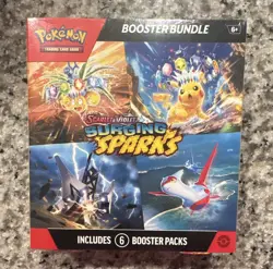 Pokemon TCG Scarlet & Violet—Surging Sparks Booster Bundle 6 Packs (60 Cards) - Image 1