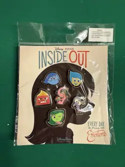 New Sealed Disney Pin Booster Set 6 Inside Out Every Day Emotions Joy Bing Bong+ - Image 1