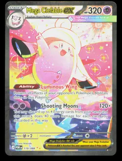 Mega Clefable ex Holo Special Illustration Rare ME03: Perfect Order 119/088 NM - Image 1
