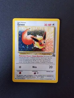 Pokemon Eevee Black Star Promo 11 Holo Pokemon Card | Vintage NM With Swirl - Image 1