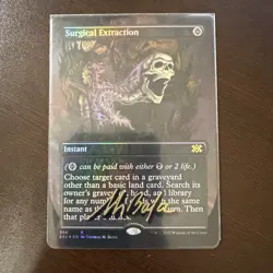 MTG- Signed By Artist - FOIL Surgical Extraction Borderless - Double Masters 22 - Image 1