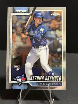 Topps 2026 Chrome Kazuma Okamoto Toronto Blue Jays Rookie Baseball Card #443 - Image 1