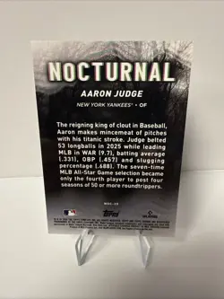 2026 Topps Chrome Black Aaron Judge Case Hit Nocturnal #NOC-20 - Image 2