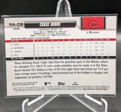 2026 Topps Chrome Chase Burns Gold Refractor RC Auto /50 Reds NL Cy Young #RR-CB - Image 2