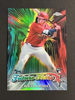 2026 Topps Chrome Future Stars JJ Wetherholt RC # FS-3, CARDINALS - Image 1