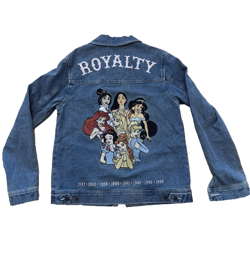 Vintage Disney Cakeworthy Royalty Princess Denim Jacket M Embroidered 90's - Image 1
