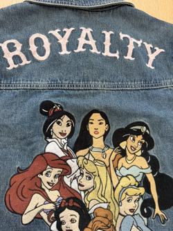 Vintage Disney Cakeworthy Royalty Princess Denim Jacket M Embroidered 90's - Image 2