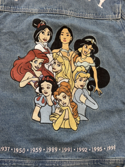 Vintage Disney Cakeworthy Royalty Princess Denim Jacket M Embroidered 90's - Image 3