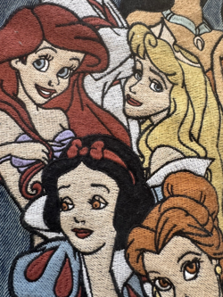Vintage Disney Cakeworthy Royalty Princess Denim Jacket M Embroidered 90's - Image 4