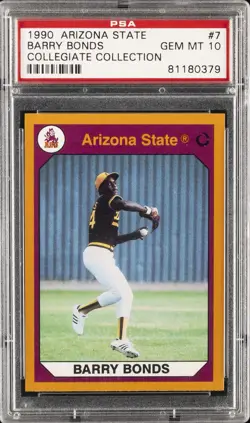 1990 ARIZONA STATE COLLEGE COLL. #7 BARRY BONDS PSA 10 - Image 1