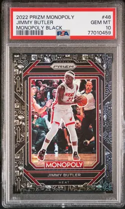 2022 Panini Prizm Monopoly #46 Jimmy Butler Monopoly Black Icons PSA 10 🔥🔥🔥🔥 - Image 1