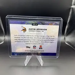Topps Chrome 2025 Justin Jefferson Stars in the Night STN-19 Vikings NFL - Image 2