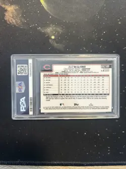 2025 Topps Chrome Update Elly De La Cruz Blue Lava Refractor /150 PSA 10 - Reds - Image 3