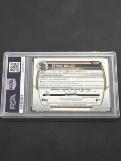 2023 Bowman Chrome ETHAN SALAS 1st Bowman Auto Purple Refractor /250 PSA 10 - Image 2