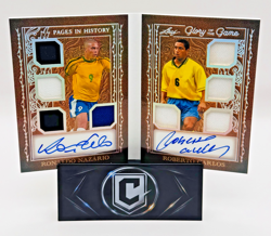 Ronaldo Nazario & Roberto Carlos Dual Auto Match Worn Patches Booklet /10 Brazil - Image 2