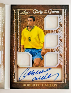 Ronaldo Nazario & Roberto Carlos Dual Auto Match Worn Patches Booklet /10 Brazil - Image 4