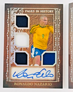 Ronaldo Nazario & Roberto Carlos Dual Auto Match Worn Patches Booklet /10 Brazil - Image 5