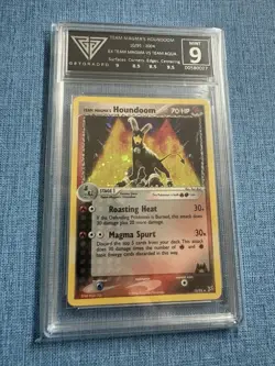 Pokemon TCG Team Magma's Houndoom Card #10/95 Holo Rare, Graded 9 - Image 1
