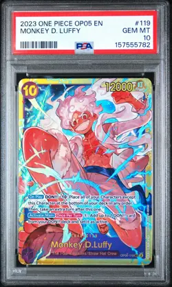 2023 ONE PIECE OP05-AWAKENING OF THE NEW ERA #119 MONKEY D. LUFFY PSA 10 - Image 1