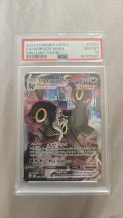 2022 POKEMON BRILLIANT STARS TRAINER GALLERY UMBREON VMAX TG23/TG30 PSA 10 ✨ - Image 3