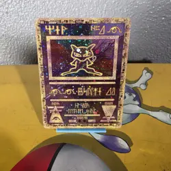 Pokemon TCG Ancient Mew Holo Card 2000 Pokemon Movie Promo Creased - Image 1