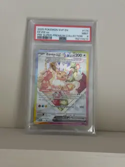 Eevee Ex 2025 Pokemon Svp En-Sv Black Star Promo Pre Super-Premium #174 PSA 9 - Image 1