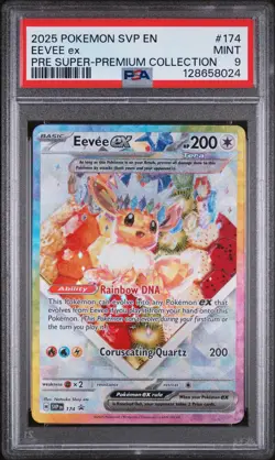 2025 POKEMON SVP EN-SV BLACK STAR PROMO #174 EEVEE EX PSA 9 - Image 1
