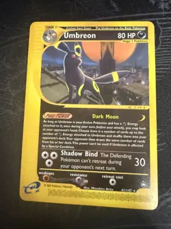 2002 Umbreon Pokemon 41/147 Aquapolis Non-Holo Rare Unlimited English 80 HP - Image 1