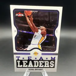 Fleer 2006-07 Kobe Bryant Team Leaders Insert #TL-KB Los Angeles Lakers - Image 1