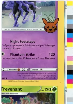 POKEMON Holo Error Miscut NFC Trick or Trade 062/193 Holo Rare Colored Border!! - Image 1