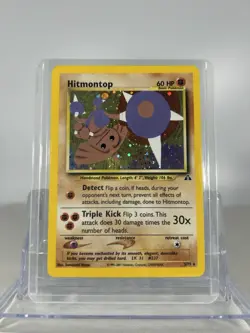 2001 Pokemon TCG Hitmontop 3/75 Neo Discovery Unlimited WOTC Holo Rare - Image 1